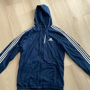 Large Tall Adidas zip-up windbreaker jacket
